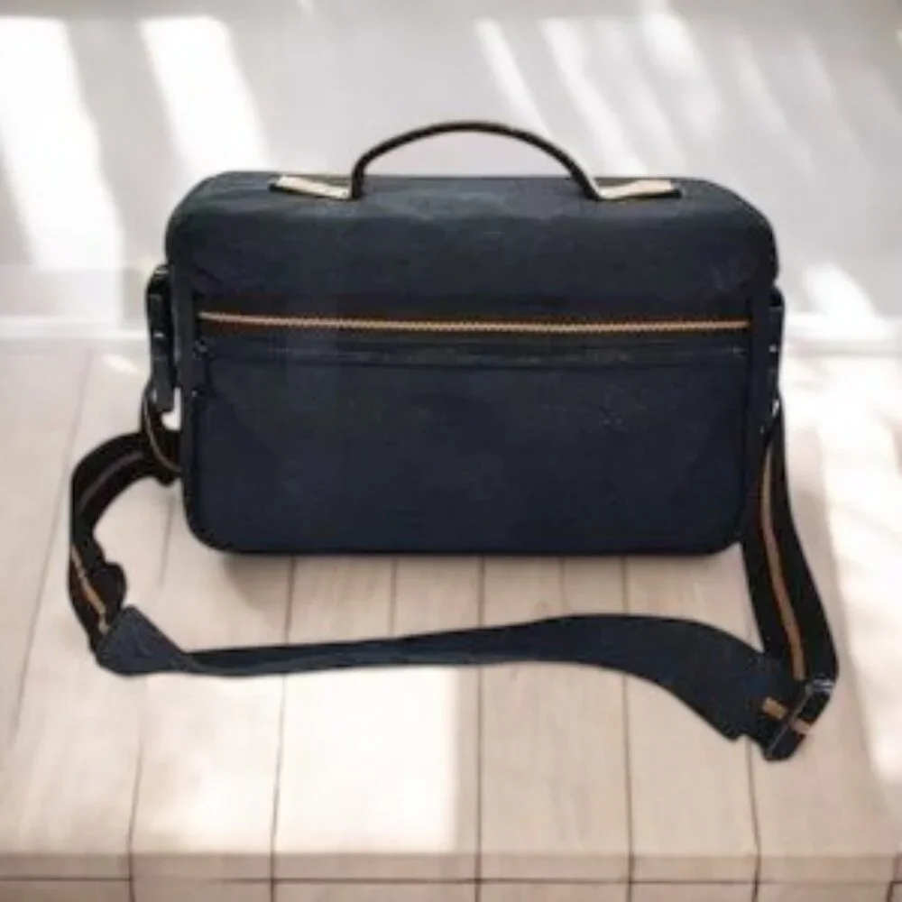 Vintage Quantaray Camera Bag Vegan Leather Trim